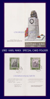 CHINA 1983 KARL MARX  SPECIAL CARDFOLDER WITH FIRST DAY CANCEL - Covers & Documents