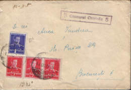 Romania-Letter Censored Circulated In 1943 From Chisinau To Bucharest  - 2/scans - World War 2 Letters