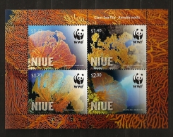 Niue 2012 N° 946 / 9 ** Animaux, WWF, Protection De La Nature, Corail, Gorgone Géante, Faune Aquatique, Annella Mollis - Niue