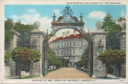 Main Entrance And Gateway To The Breakers Residence Of Mrs Cornelius Vanderbilt Newport RI - Newport