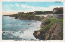 The Breakers Mrs Cornelius Vanderbilt Ogden Goelet Ochre Court View Along Cliff Walk South Of Forty Steps - Newport RI - Newport