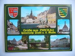 Germany: Sachsen - Zwickau - Mehrbildkarte Mit Wappen - Unused - Zwickau