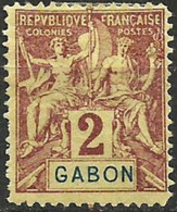 GABON..1904.. Michel # 17..MLH. - Unused Stamps