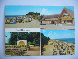 Germany: Insel Usedom - Kölpinsee Strand Konzertplatz, Damerow Forstferienheim, Koserow Strand - 1970s Used - Zinnowitz