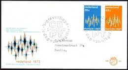 Pays-Bas 1972. Y&T 958/9.  Europa ... Sur FDC - 1972
