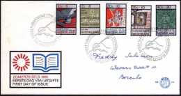 Pays-Bas 1966. Y&T 832/6.  Poète Gysbert Japicx Et Société De Littérature Néerlandaise,... Sur FDC - Ecrivains