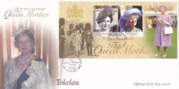 Tokelau 2002 The Queen Mother 1900-2002 MS FDC - Tokelau