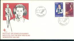 Deaf & Blind People Institute     , Michel 587 /88  , South Africa FDC 1981 - Covers & Documents