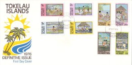 Tokelau 1976 Islands Definitives Set Of 8 FDC - Tokelau