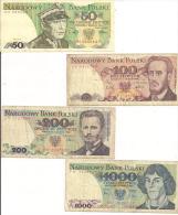 BANK POLSKI, 50-100-200-1000 - Pologne