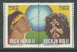 Brésil  N° 2002A  XX  Rock à Rio II,   Les 2 Valeurs Se Tenant Sans Charnière, TB - Unused Stamps