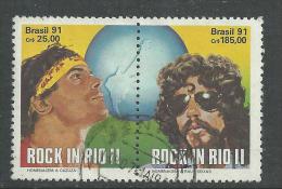 Brésil  N° 2002A  O  Rock à Rio II,   Les 2 Valeurs Se Tenant Oblitérées, TB - Neufs