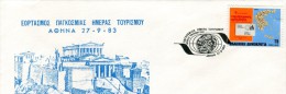 Greece- Greek Commemorative Cover W/ "World Tourism Day" [Athens 27.9.1983] Postmark - Sellados Mecánicos ( Publicitario)