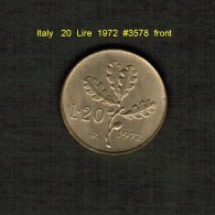 ITALY    20  LIRE  1972  (KM # 97.2) - 20 Liras