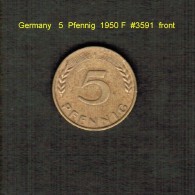 GERMANY    5  PFENNIG  1950 F  (KM # 107) - 5 Pfennig