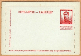 Carte Lettre Entier Postal Non Collé Pellens - Carte-Lettere