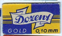 RAZOR BLADE RASIERKLINGE DOZENT GOLD 0,10 M/m - Scheermesjes