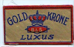 RAZOR BLADE RASIERKLINGE GOLD KRONE  B & S LUXUS - Lames De Rasoir