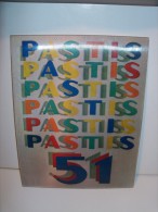 PASTIS 51. Ancienne Plaque PUB En 3 D. Printed In USA. Années 50. RARE ! - Autres & Non Classés