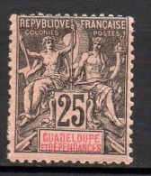 Guadeloupe - 1892 - N° Yvert : 34 * - Unused Stamps