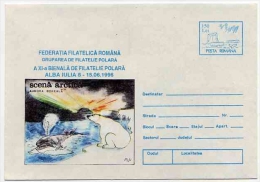 Arctic WHALE Polar BEAR Polaire  Baleine Wal Entier Postal Stationery Mint ROUMANIE  1996 - Baleines