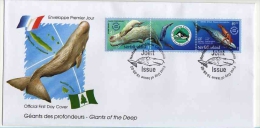 Sperm WHALE Cachalot Baleine  Wal  Nouvelle Caledonie Caledony FDC Postmark 18 09 2002 Norfolk Island - Ballenas