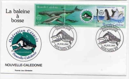 WHALE Baleine à Bosse  Wal  FDC Postmark  Noumea 18 July 2001 Nouvelle Calédonie New Caledonia - Whales
