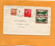 New Zealand Old Cover Mailed To USA - Brieven En Documenten