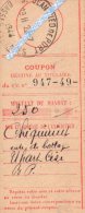Saint Jean  Pied De Port 64  Coupon  Mandat 1944 - Briefe U. Dokumente