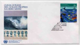 WHALE  Baleine Wal  FDC Postmark New York March 13 1992 United Nations Nations Unies - Baleines