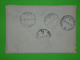 Yugoslavia,Hungary,Cover,expressz Label,letter,railway Seal Beograd-Sarajevo-Beograd 4,train Stamp,ambulant Post Office - Covers & Documents