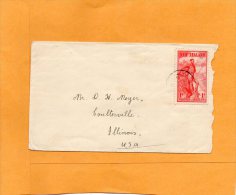 New Zealand Old Cover Mailed To USA - Lettres & Documents