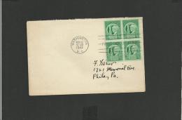 Enveloppe 1943 Washington Cachet First Day - Covers & Documents
