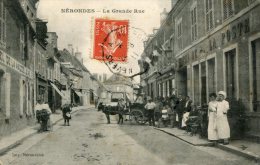 CPA 18 NERONDES LA GRANDE RUE 1911 - Nérondes