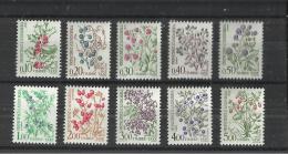 ANDORRA 1985 -  TIMBRE TAXE SERIE - TAX STAMP - SEGNATASSA -FLEURS - FLOWERS - FIORI  MINT N.H. SERIE -COMPLETE DE 10 TI - Unused Stamps