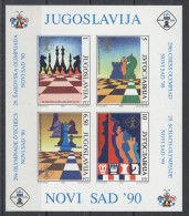 Yugoslavia - 1990 Chess Olympiad Block (2) MNH__(TH-1946) - Blocks & Sheetlets