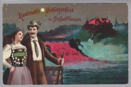 SH Schaffhausen Kantonales Schützenfest 1909-07-13 Litho - Autres & Non Classés