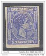 PR16S-L1024.Rey Alfonso Xll.PUERTO RICO. Español.1877.(Ed16s *)con Charnela.Borde De Hoja.CV 110 EUROS - Porto Rico