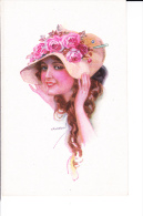 ELEGANTE AVEC SON CHAPEAU DE ROSES - Usabal