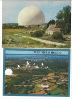 2 CPM - PLEUMEUR - BODOU (22) Le "Radome" Station De Télévision Spatiale Transatlantique / Vue Générale - Pleumeur-Bodou