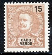 !										■■■■■ds■■ Cape Verde 1898 AF#40* K.Carlos Mouchon 15 Réis (x2747) - Cap Vert