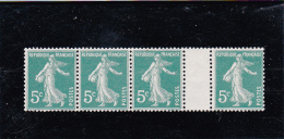 Recto Verso (voir Scan) - Timbres Semeuse 5 C Neufs - Unused Stamps