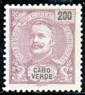 !										■■■■■ds■■ Cape Verde 1898 AF#48* K.Carlos Mouchon 200 Réis (x6369) - Kapverdische Inseln
