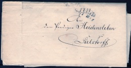 Altbrief 1845 Aus Schwerin Nach Sülstorff Mit Int. Grossiegel - Prephilately