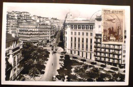 ALGERIE  Exposition Philatelique D'Alger. Yvert PA 13 Sur Carte Postale RUE D'ISLY A Alger.  CAD 13/11/1949 - Maximum Cards