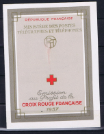 France:  Carnet Croix Rouge Yvert  Nr 2006 , MNH/** 1957, Little Damage At Front Of Cover - Red Cross