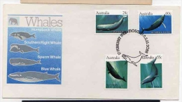 WHALE  Baleine Wal  Stamps On FDC Postmarked Mosman February 17 1982 AUSTRALIA Australie - Wale