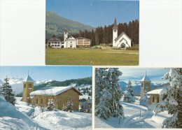 LENZERHEIDE Katholisch Und Reformierte Kirchen Schulhaus 3 Karten - Lantsch/Lenz