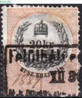 HUNGARY, 1880, Revenue Stamp, CPRSH. 191 - Fiscaux