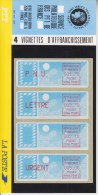 = Plaquette PTT 4 Timbres De Distributeur Service Philatélique 1.70f, 3.70f, 2.10f Et 5.00f, Neufs - 1985 « Carrier » Paper